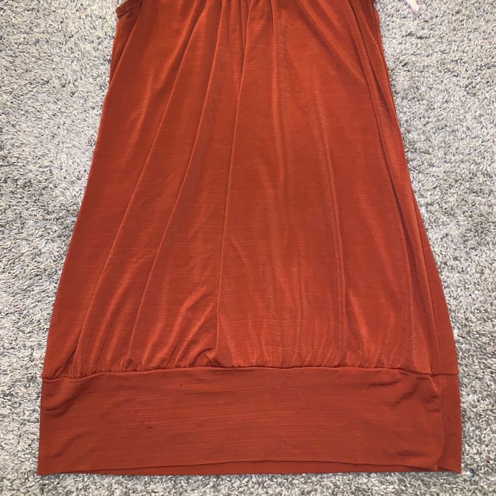 Volce Dark Orange & Brown Balled Blouse size M - Picture 6 of 11